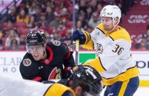 Predators F Cole Smith (parte superior do corpo) fora de 3 a 6 semanas