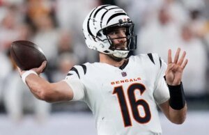 Relatório: Bengals QB Joe Flacco pretende jogar contra Bears
