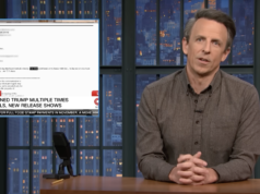 Seth Meyers analisa mais de perto os e-mails de Epstein nomeando Trump
