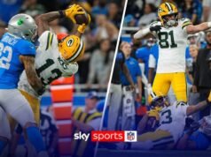 O amor estrela enquanto os Packers vencem os Leões no Dia de Ação de Graças