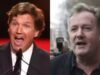 Tucker Carlson desafia Piers Morgan sobre a liberdade de expressão no Reino Unido; ele o desafia a usar calúnia homosexual
