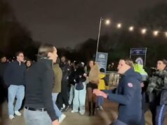 Bem-vindo ao País das Maravilhas do Inverno! Novas imagens mostram socos dados, foliões jogados no chão e mulheres gritando enquanto a atração de Natal explode em violência