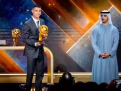 Cristiano Ronaldo eleito Melhor Jogador do Médio Oriente no Globe Soccer Awards 2025 no Dubai