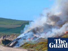 Dez bombeiros ingleses enfrentaram um número recorde de incêndios em pastagens, florestas e colheitas em 2025