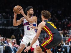 Hawks continuam o domínio recente do 76ers com vitória de 3 pontos