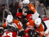 Gol de Travis Konecny, assistência para guiar Flyers na ultrapassagem dos Blackhawks