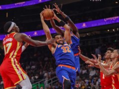 Knicks estendem trecho quente e passam furtivamente por Hawks em queda livre