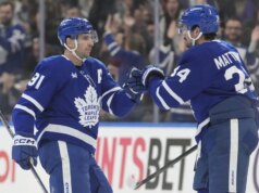 Leafs olhando para Wings na corrida da Divisão do Atlântico
