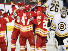 Connor Zary marca a vitória na prorrogação para o Flames na vitória sobre o Bruins