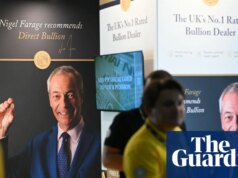 Farage criticado por trabalho de £ 400.000 promovendo ouro físico como investimento em pensões