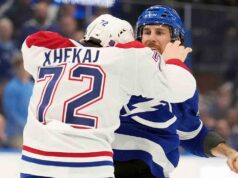 Scott Sabourin do Lightning sai contra Canadiens após luta com Xhekaj