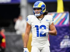 Rams WR Puka Nacua pede desculpas pelo gesto ofensivo feito na transmissão ao vivo