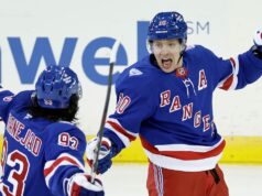 JT Miller se machuca enquanto Rangers se reúnem para derrotar Flyers em tiroteio