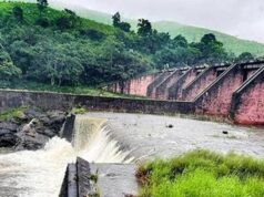 O nível da água na barragem de Mullaperiyar é de 131,95 pés