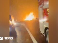 Assista: Enorme bola de fogo enquanto caminhão-tanque explode na rodovia italiana