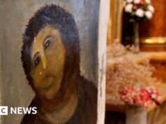 Morre espanhola que ficou famosa por estragar a restauração de afrescos