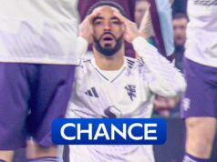 Cunha a poucos centímetros do golo inaugural