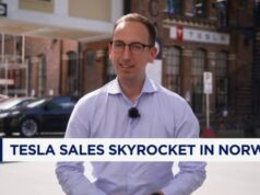 A Noruega encerra 2025 com 96% do seu mercado de automóveis novos totalmente elétricos e as vendas da Tesla estão a aumentar lá