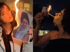 Protestos no Irã: por que as mulheres acendem cigarros com a foto queimada de Khamenei? Veja fotos