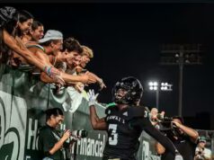 O receptor quebequense Nicholas Cenacle em preparação para a repescagem da NFL