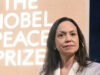 Vencedora venezuelana do Nobel ‘entrega’ sua medalha a Trump