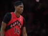 Ja’Kobe Walter, do Raptors, sai do jogo contra o 76ers com lesão no quadril