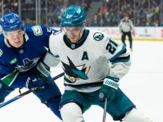 Um golpe fumegante de Pat Brisson nos Sharks