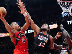 Barnes faz lance livre vencedor como o melhor 76ers do Raptors no OT