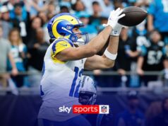 Rams marcam no minuto last para vencer os Panthers nos playoffs da NFL